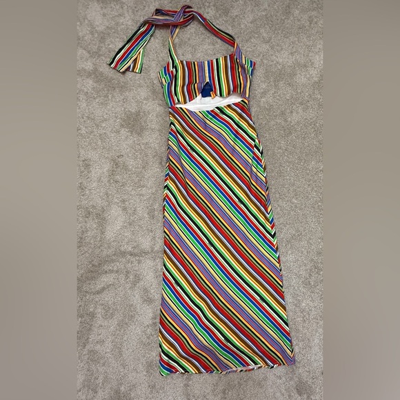 SIMON MILLER PIKO STRIPED LINEN MAXI DRESS - Picture 5 of 16